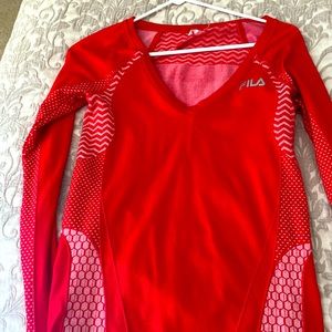 Fila performance shirt, great red color and design!